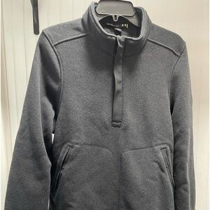 Under Armour Fleece Jacket , S , side pkts 1/4 zip , Pullover , Dark Grey ,
